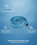 13 Inch Neoprene Style Hydration Hose Insulator Sleeve Thermal Cover for Backpack Water Bladders, blue sleeve