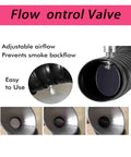 Flow control valve for Heavy Duty Stainless Steel Fume Hood With Flexible Welding Extractor Hose And Industrial Ventilation Tubing.