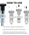 How to use Pair Of M12 Push Fit Ball Nose Spring Plungers Carbon Steel Self Locking Locate Pins with instructions.