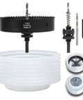 Bi-Metal Six And A Quarter Inch Hole Saw Kit With Dust Bowl Catcher For Recessed Lighting Pro Grade For Wood Metal Drywall Includes Arbor Replacement Drill Bit Hex Key And Dust Shield By VIKITON