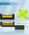 Magnetic Scope Leveling Kit with Bubble Level Tool and 3 Piece Mounting Set for Rifles, acrylic shell detail, brown finish