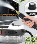 Beastly High Pressure 2500W Steam Cleaner For Home Kitchen Hood AC And Car Detailing with control knob and hose
