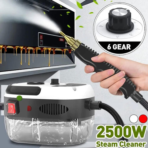 Beastly High Pressure 2500W Steam Cleaner For Home Kitchen Hood AC And Car Detailing with control knob and hose