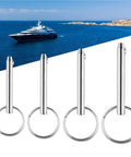 16 Piece Marine Grade Stainless Steel Cotter Pins Assortment Kit With Beefed Up Thick Solid Steel Construction And Self Locking J Type Design For Heavy Load Marine Gear And Everyday Fastening, stainless cotter pins