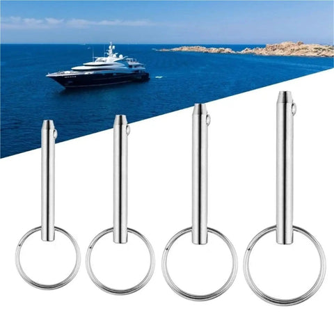 16 Piece Marine Grade Stainless Steel Cotter Pins Assortment Kit With Beefed Up Thick Solid Steel Construction And Self Locking J Type Design For Heavy Load Marine Gear And Everyday Fastening, stainless cotter pins