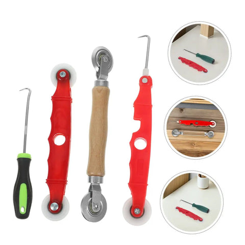4 Piece Window Screen Spline Roller Tool Set For Quick DIY Repair And Replacement Fast Fix For Home Windows Durable Build Heavy Duty Stainless Steel Rollers Easy Install And Seamless Screen Replacement