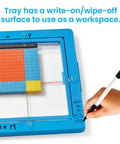 Tray with Base Ten Blocks for Multiplication, dry-erase surface, Area Model Tray With Base Ten Blocks For Multiplication Manipulatives Hands On Math Learning In Third Grade Classrooms Counting Cubes Teacher Supplies For Elementary Math Must Haves