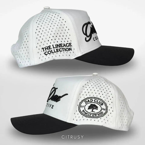 Performance Trucker Golf Hat Black For Men And Active Lifestyles Breathable Mesh Water Resistant Sweat Proof 5 Panel Side View