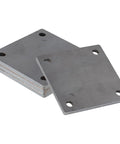 Stack of 4x4 steel plates with holes, 3/16 inch thick, 4 pack square mounting plates pre drilled for welding brackets and projects