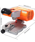 Solid 2 Inch Mini Benchtop Miter Saw with 9 Amp motor and compact design for precise crosscuts and angled trims up to 45 degrees.