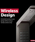 Wireless Garage Door Keypad For Easy Entry That Works With Openers With Safety Sensors From 1993 To Present, open cover view.