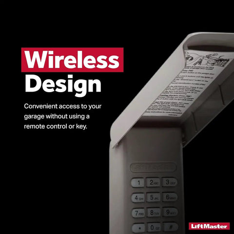 Wireless Garage Door Keypad For Easy Entry That Works With Openers With Safety Sensors From 1993 To Present, open cover view.