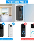 Adhesive Doorbell Mount For All New Video Doorbell Camera 2nd Gen No Drill Mounting Bracket shown with compatible models