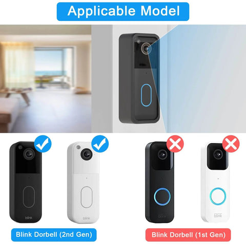 Adhesive Doorbell Mount For All New Video Doorbell Camera 2nd Gen No Drill Mounting Bracket shown with compatible models