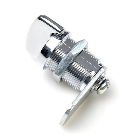 Straight Handle Cylindrical Turn Tongue Cam Lock For Electric Cabinet And Communication Cabinet, side view, metallic, durable
