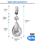 Set Of 10 Crystal Teardrop Tablecloth Weights With Metal Clips For Outdoor Picnics And Patio Tables AB Crystal Glass Prism