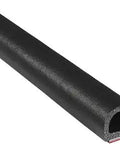 Close-up of D-Shaped Rubber Weather Seal With 3M Bonded Tape, EPDM Foam Gasket for door frames and window insulation