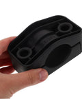 Knockout Quality High Voltage Cable Clamp Grips Wiring Harness Rock Solid For Distribution Box Wire Clutter Control And Dead Simple Electrical Routing Saves Real Time Effort In Black, held in hand.