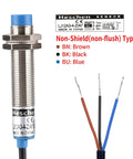 Inductive Proximity Sensor Switch M12 Non Shield Type With 4mm Sensing Distance, three wires (brown, black, blue)