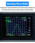 Standing wave radio test display for High Gain 18.89 Inch Dual Band Ham Radio Antenna 144/430 MHz Tactical UHF VHF.
