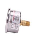 MeasureMan 1.5 in dial fuel pressure gauge, stainless steel case, liquid-filled, 0-60 psi, 1/8 in NPT center-back mount