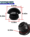 6 Pack Bottle Jack Oil Filler Plugs, 8mm Rubber Hydraulic Filler Plugs Bung for Floor Jacks, Replacement Fill Plug Set with measurements