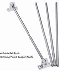 Two Pack 12mm x 300mm Linear Guide Rails Set Chrome Plated Steel Shafts shown with mounting brackets for 3D Printers and CNC Machines.