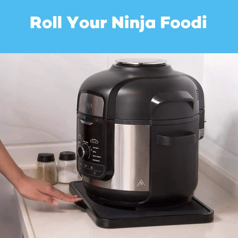 Extra Large Appliance Sliding Tray With Lever Assist For Easy Under Cabinet Rolling And Smooth No Fuss Countertop Moves Fits Ninja Foodi