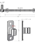 Heavy Duty Stainless Steel Gate Hinge Set With Eye Plate For Outdoor Gates Go To Bolt On Hanger Universal Installation 10 Inch