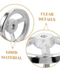 Close-up of 2 Pcs Replacement Handwheel Handles For Milling Machines Carbon Steel Chrome Plated with good material details.