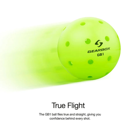 Neon Green Pickleball Ball showing speed and motion, ideal for practice and play on indoor and outdoor courts, game day ready.
