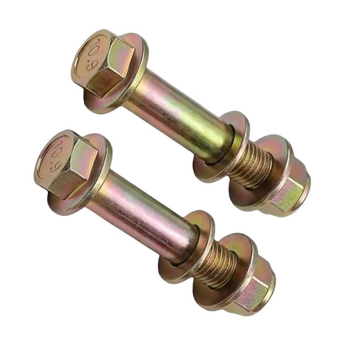 Beefy Lower Shock Bolt Kit With Shoulder Bolts And Flanges For Front Lower Shock Mount Replacement Hardware Set Heavy Duty Suspension Upgrade Includes Two Shoulder Bolts And Two Flanges For Solid Reliable Mounting On Both Sides. M14x1.5 10.9 alloy steel bolts shown