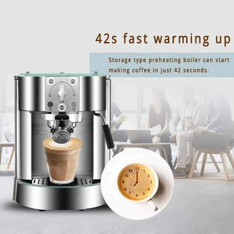 Italian Style Espresso Machine With Milk Frother And High Pressure Pump Stainless Steel Home Coffee Maker For Lattes And Cappuccinos