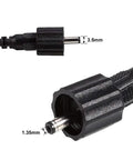 Close-up of connectors on 10 Feet Solar Extension Cable For Water Pumps And Air Pumps Two Pack Durable Power Wire Extender.