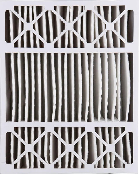 Air Filter 20x25x5 MERV 13 Plus Carbon Replacement For Honeywell, front view showing pleats and grid design