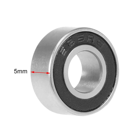 Close-up view of 686-2RS Deep Groove Ball Bearing 6x13x5mm, double sealed, chrome steel, perfect for precision RC cars and DIY projects.