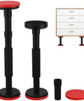 Two Pack Adjustable Furniture Legs for Cabinets and Sofas with Nylon Leveling Feet Anti Slip Pads Heavy Duty Load Bearing