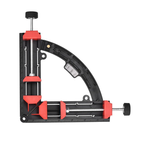 Right Angle Clamp for Woodworking 30 to 90 Degree Adjustable Corner Clamp ABS Plastic Vise Fixture, black, 7.48-inch jaw