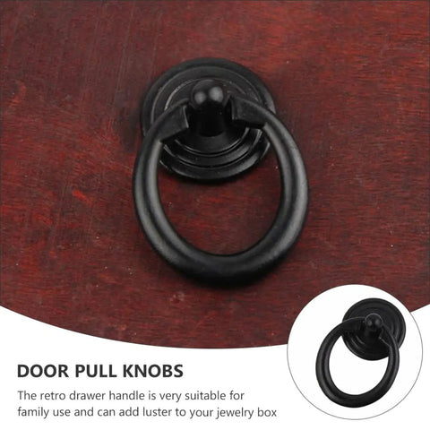 Zinc Alloy Round Cabinet Pulls And Jewelry Box Drawer Knobs European Style Retro Door Handles For Dresser And Cupboard