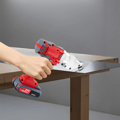 Get Ready To Rock This Bad Boy With A Super Sleek 21V Cordless Brushless Electric Metal Shear Featuring Durable Chrome Vanadium Steel Blades. You Will Love The Smooth Cuts And Two-Speed Adjustment For Any Project Around The House Or Job Site. Stay Sharp.