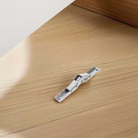 Single hinge from 4 Pack Corner Cabinet Hinges With Wide Angle Design And Short Arm For Smooth Door Operation, cold rolled steel.