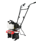 40Cc Gas Powered Tiller With Adjustable 4 Steel Tines, 6 To 12 Inch Width, Cultivator Depth Up To 6 Inches, Compact Lightweight Rototiller