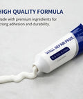 Tube of All-In-One Drywall Repair Kit With Scraper And Nozzle Extender For Fast Patch Jobs, white spackle paste flowing out