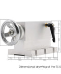 Bulletproof Three Station Router Tailstock With Fully Adjustable Sliding Base And Seamless Fourth Axis Setup For Heavy Cutting and Precision Engraving Rigs dimensional drawing with measurements.