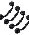 Four Pack European Style Antique Drawer Pulls Matte Black Wardrobe Handles Dope Rustic Cabinet Hardware