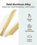 Gold Cabinet Handles 10 Pack 3-3/4 Inch Brushed Brass Drawer Pulls shown in gold aluminum alloy