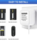 24 Volt Doorbell Transformer With C Wire Adapter for Nest Hello Honeywell and Sensi Thermostats Easy Install Images