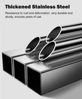 Thickened stainless steel pipes and bars showcasing rust-resistant, durable construction for longevity
