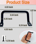 Set Of 4 Black Tableware Tray Handles And Serving Tray Pulls For Trays And Cabinets Cutting Board Hardware size and dimensions