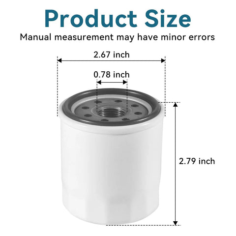 Two Pack 52114 Transmission Oil Filters with dimensions 2.67 x 2.79 inches shown on product image.